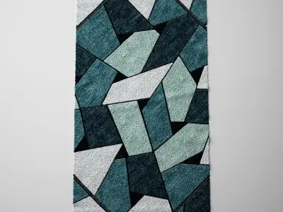 Contemporary Carpet - Rug 02 3D model