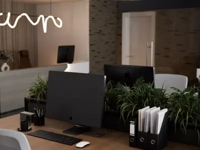 Modern Boss Office blender 3d  Low-poly 3D model