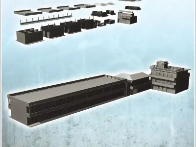 American headquarters of the MACV Compound Hue Vietnam - Modern  3D print model