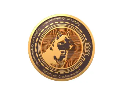 Husky Avax Coin v2 001 3D model