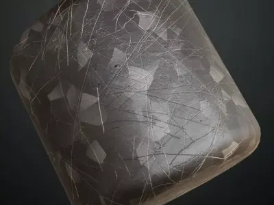 Scratched Galvanized Material PBR Seamless Texture