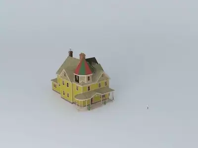 House and Garage Free 3D model
