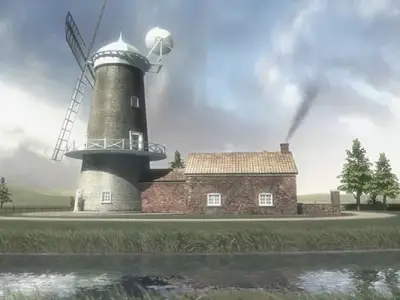 Windmill Apartment Low-poly 3D model