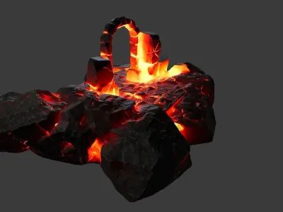 Hell Gate Low-poly 3D model