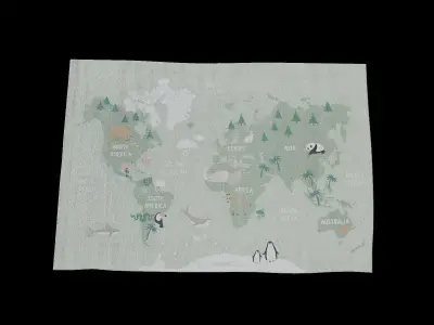 rug for childrens room  3D model