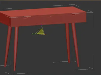Neptune desk black 3D model