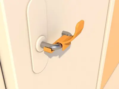Door Opener - open door with your elbow - 3D print model 3D print model