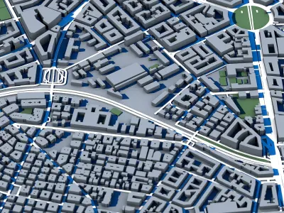 Part of Rome 3D Model Ancient Rome Skyline  3D model