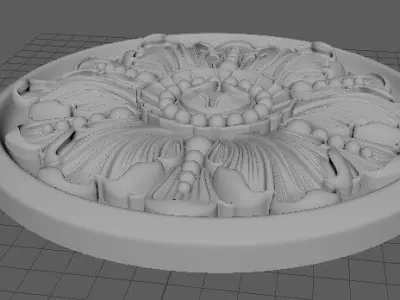 rosette decorative medallion 3D model 11