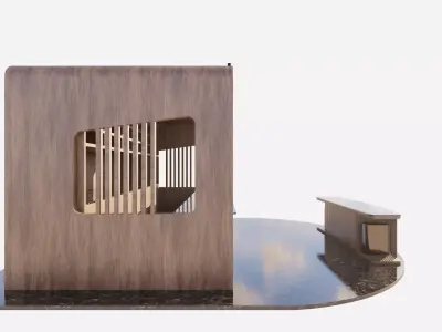 coffee kiosk Revit model  3D model