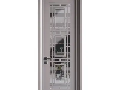 Modern entrance door 11 3D model