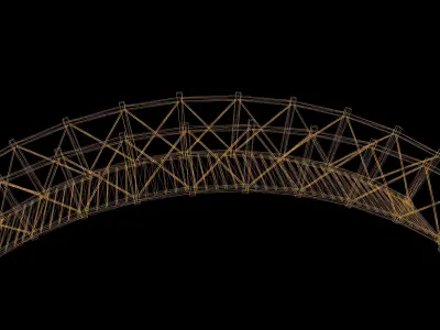 Forest Bridge Low Poly Game Ready  Low-poly 3D model