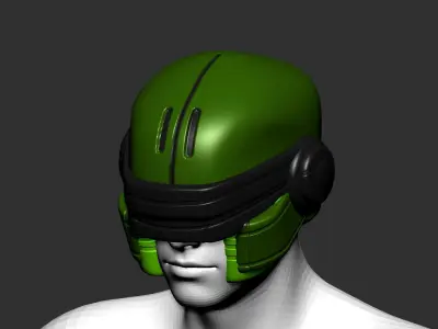 helmet high poly sculpt 3d printable  3D model 92