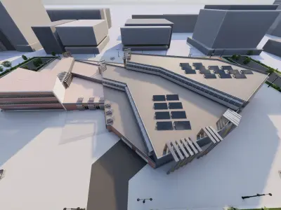 Futuristic Skyscraper-Building office-Modern office 3D model buy