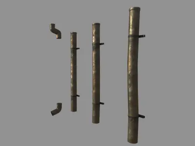 Multi Game Engine AAA Quality PBR Asset -  Drain Pipe Low-poly 3D model