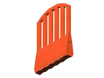 PLASTIC ROAD SAFETY BARRICADES Low-poly 3D model