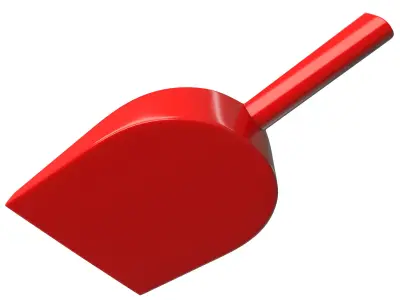 Dustpan shovel Low-poly 3D model