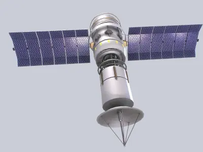 Sci fi Satellite Low-poly 3D model