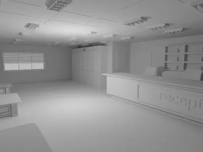 Reception Interior No Material 3D model