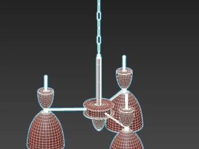 Lumion-Gemma-3785-3 light chandelier in emerald 3D model