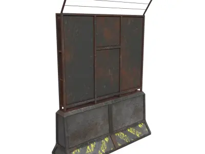 Concrete RoadBlock Barrier Barricade 3D model order