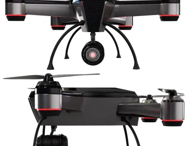 Tactical Drone Low-poly 3D model