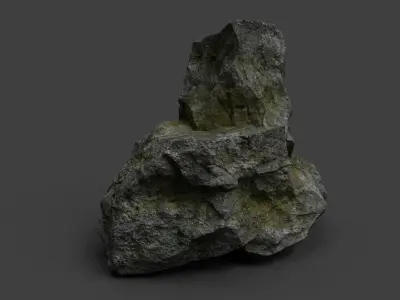 Rock 7-2 Low-poly 3D model