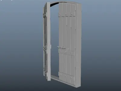 door old Low-poly 3D model