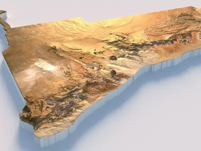 Namibia Terrain Country 3D model