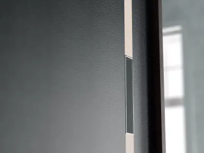 Wardrobe modern with doors 3D model