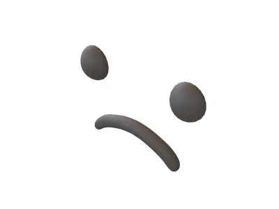 Sad Emoji v1 001 Low-poly 3D model