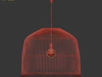 bamboo lamp 34 3D model