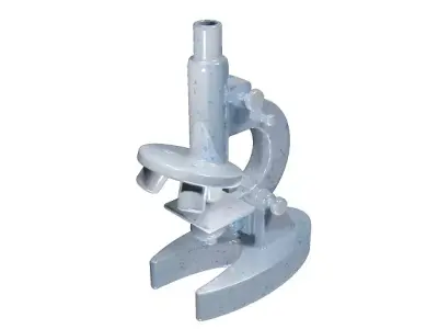 Metallic Microscope Toy Low-poly 3D model
