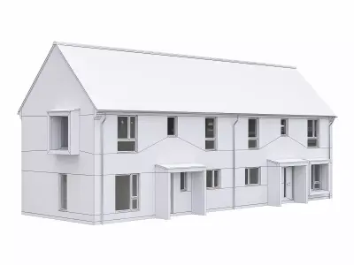 Neighborhood Houses P15 Low-poly 3D model