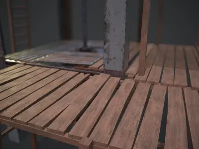 Old Watch Tower Low-poly 3D model