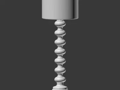 Haus White Floor Lamp 3D model