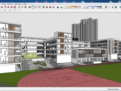 Sketchup School and University G7 3D model