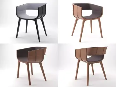Maritime four different chairs 3D model