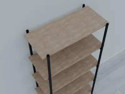 Shelving VANDBORG 5 Jysk Low-poly 3D model