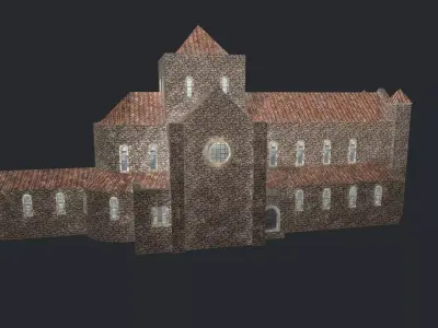 Church Low-poly 3D model Low-poly 3D model