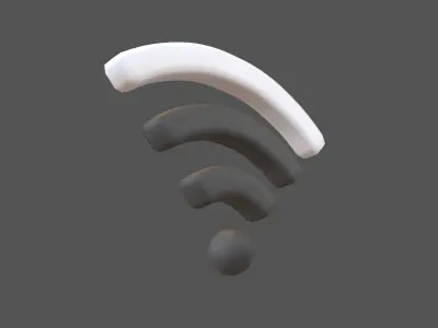 Wifi Symbol v3 024 Low-poly 3D model