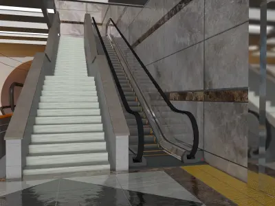 Tramway and Bus Station Pioneer Square 3D model