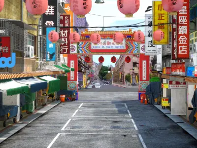 Raohe Street Night Market Day 3D model