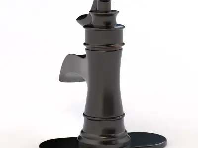 Bathfinesse Oil Rubbed Bronze Bathroom Faucet Single Handle 3D model