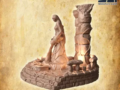Shrine Of Life Tabletop Terrain 28 MM 3D print model