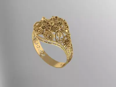 Gold Ring 23 3D print model