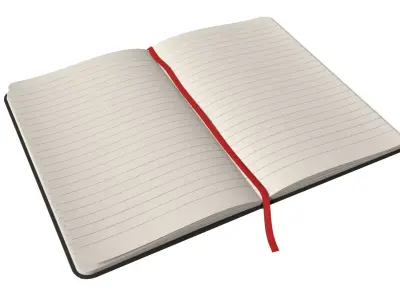 Open Notebook Stationery Journal with Lined Pages Low-poly 3D model