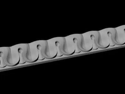baguette plastic bar 3D model