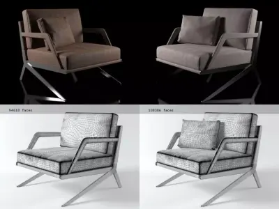 DS-60 armchair 3D model