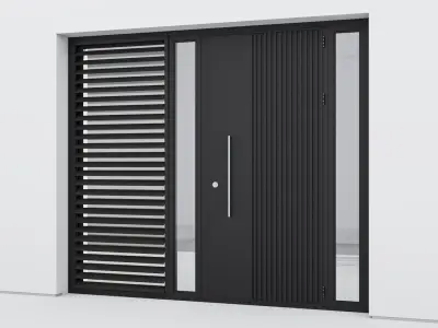 Aluminium door 71 3D model